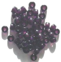 50 6x9mm Transparent Amethyst Glass Crow Beads